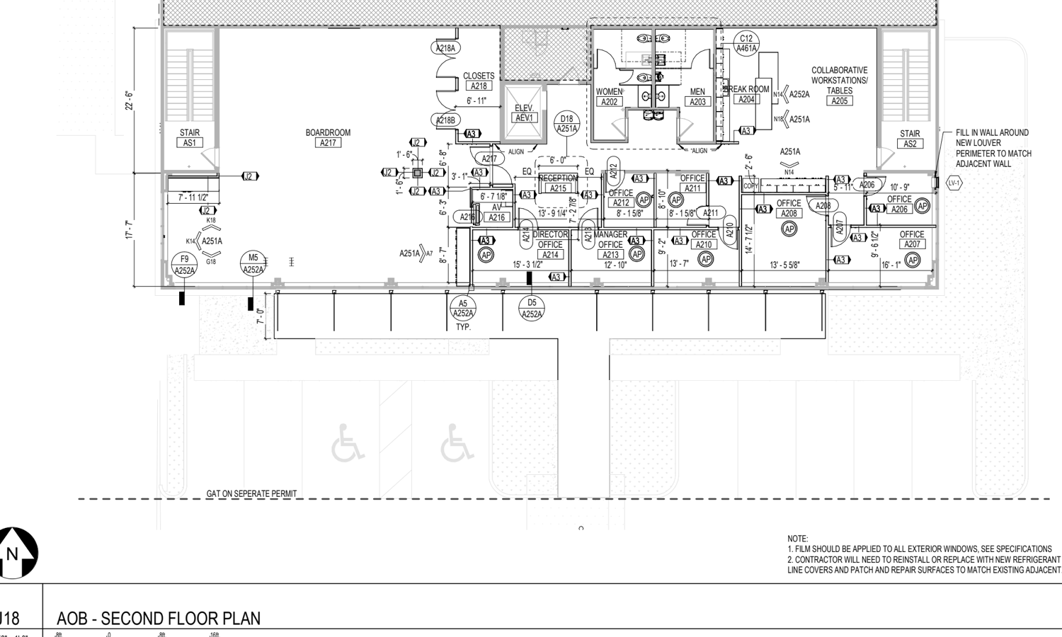 Airport office building second-floor plan open in RyDF